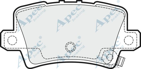 APEC BRAKING stabdžių trinkelių rinkinys, diskinis stabdys PAD1511